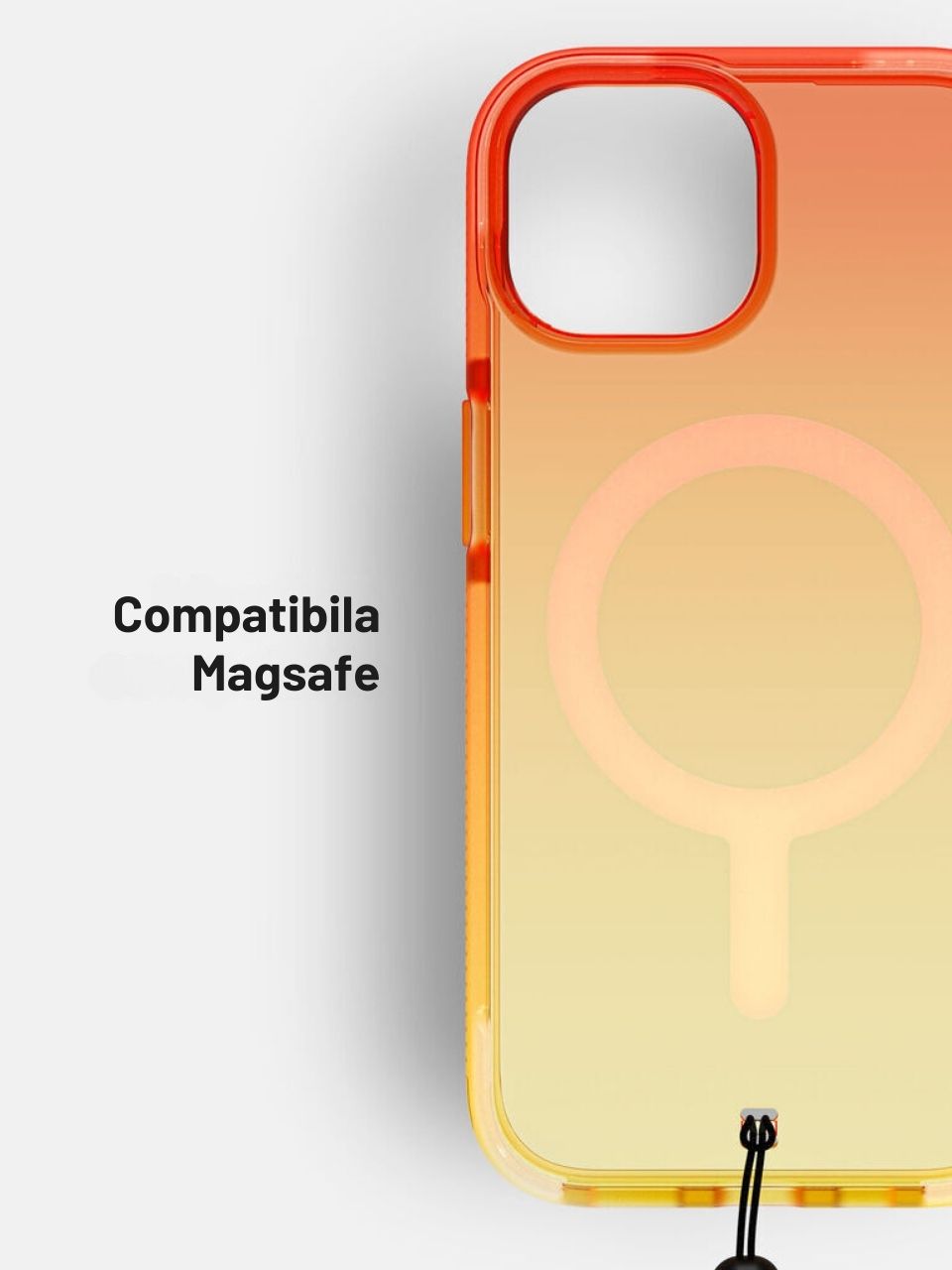 Husa Originala Bodyguardz Ace Pro Magsafe Iphone 15 -Portocaliu cu Bumper Alb